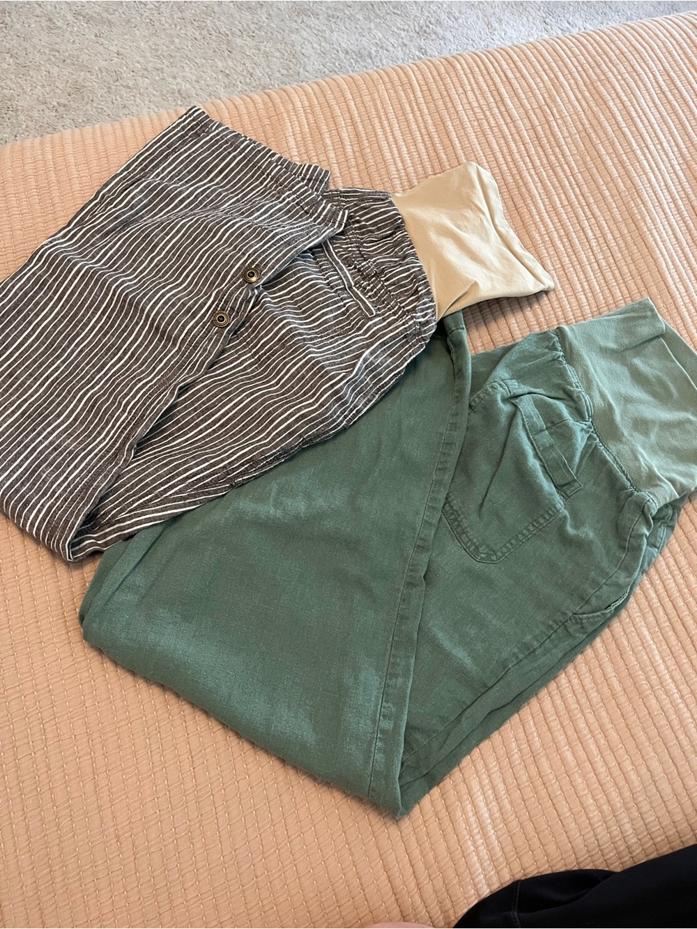 2 pairs of Linen Maternity Pants